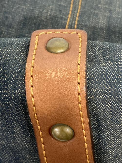 BURBERRY BLUE LABEL（バーバリー ブルー レーベル）BURBERRY BLUE LABEL (バーバリー ブルー レーベル) デニムロゴプレートハンドバッグ インディゴの古着・服飾アイテム