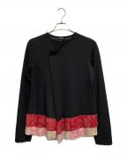 tricot COMME des GARCONSトリココムデギャルソン）の古着「切替ウールニット」｜ブラック