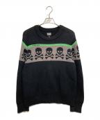 ec melodiイーシー メロディ）の古着「Heavy Knit Skull」｜ブラック