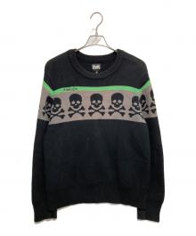 ec melodi（イーシー メロディ）の古着「Heavy Knit Skull」｜ブラック