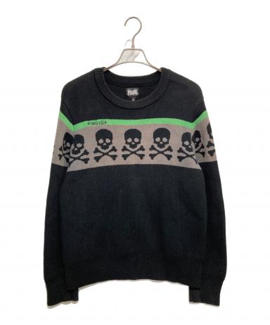 ec melodi Tシャツ 黒 Mサイズ 中古・古着通販】ec melodi (イーシー メロディ) Heavy Knit Skull