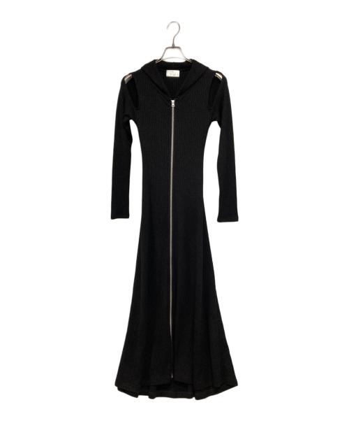 YILON（イロン）YILON (イロン) ニットワンピース ブラック サイズ:Fの古着・服飾アイテム