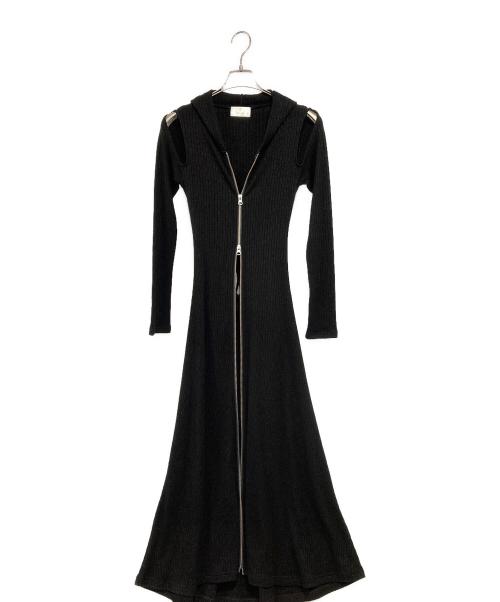 YILON（イロン）YILON (イロン) ニットワンピース ブラック サイズ:Fの古着・服飾アイテム