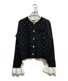 eimy istoire（エイミーイストワール）の古着「Attached collar カーディガン」｜ブラック