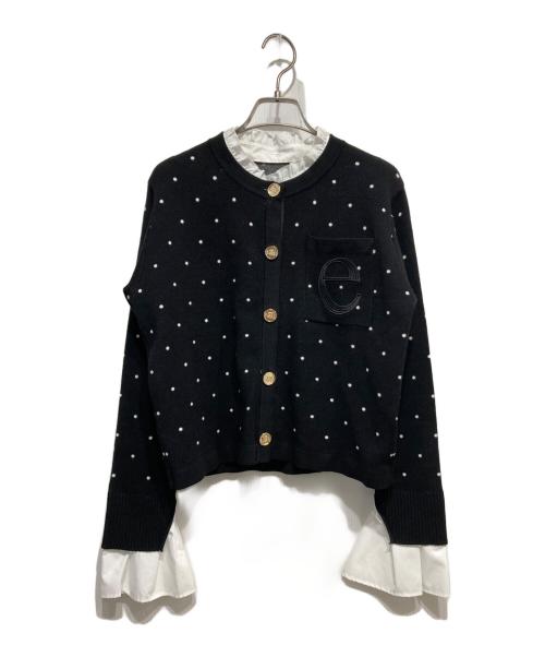 eimy istoire（エイミーイストワール）eimy istoire (エイミーイストワール) Attached collar カーディガン ブラック サイズ:Fの古着・服飾アイテム