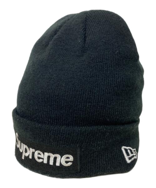 New Era（ニューエラ）New Era (ニューエラ) SUPREME (シュプリーム) Box Logo Beanie ブラックの古着・服飾アイテム