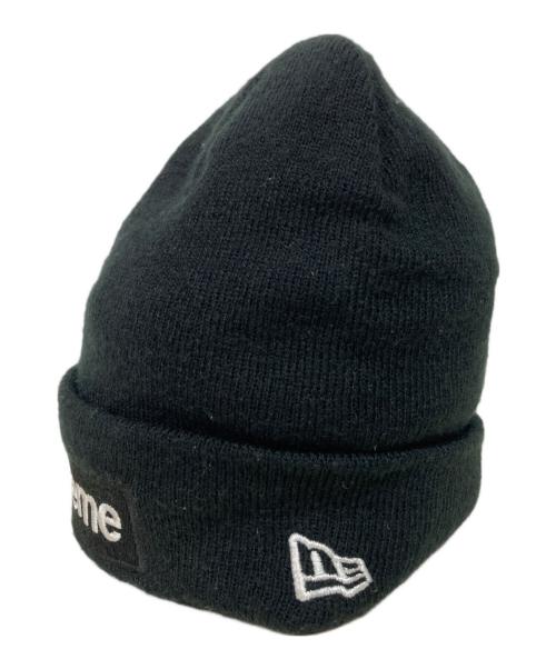 New Era（ニューエラ）New Era (ニューエラ) SUPREME (シュプリーム) Box Logo Beanie ブラックの古着・服飾アイテム