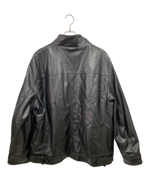 Calvin Klein（カルバンクライン）Calvin Klein (カルバンクライン) フェイクレザージャケット ブラック サイズ:XLの古着・服飾アイテム