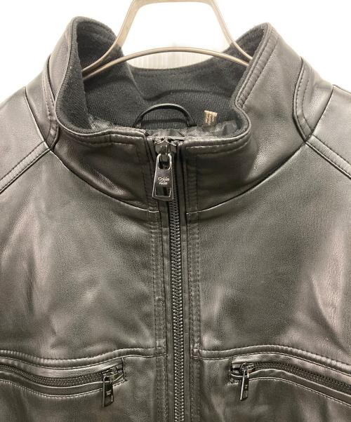 Calvin Klein（カルバンクライン）Calvin Klein (カルバンクライン) フェイクレザージャケット ブラック サイズ:XLの古着・服飾アイテム