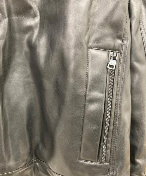 Calvin Klein（カルバンクライン）Calvin Klein (カルバンクライン) フェイクレザージャケット ブラック サイズ:XLの古着・服飾アイテム