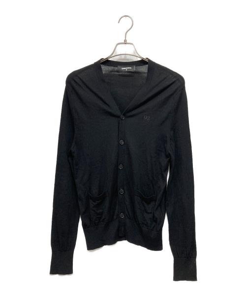 DSQUARED2（ディースクエアード）DSQUARED2 (ディースクエアード) D2 Knit Cardigan ブラック サイズ:Ｍの古着・服飾アイテム