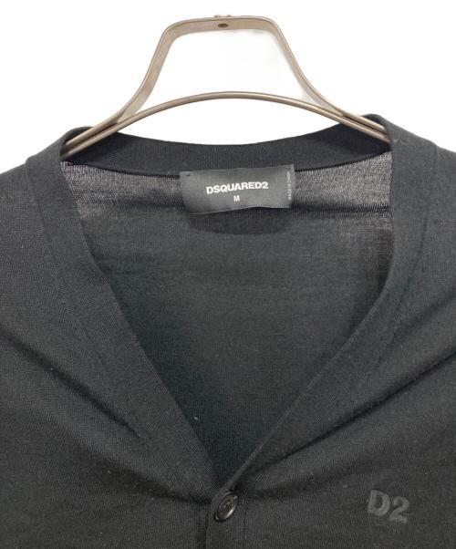DSQUARED2（ディースクエアード）DSQUARED2 (ディースクエアード) D2 Knit Cardigan ブラック サイズ:Ｍの古着・服飾アイテム