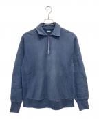 A.PRESSEアプレッセ）の古着「Vintage Half Zip Sweatshirt」｜ブルー