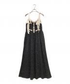 HER LIP TOハーリップトゥ）の古着「Tweed Long Dress」｜ブラック