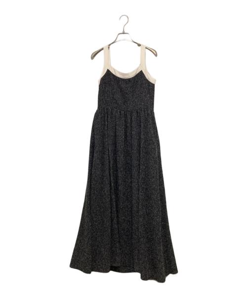 HER LIP TO（ハーリップトゥ）HER LIP TO (ハーリップトゥ) Tweed Long Dress ブラック サイズ:Ｍの古着・服飾アイテム