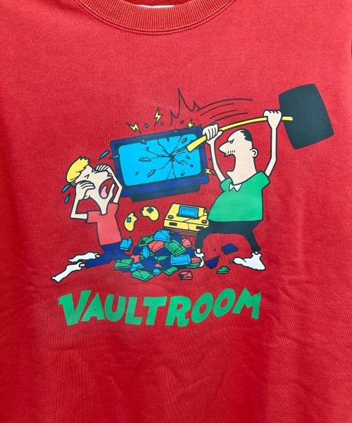 vault room（ボルトルーム）vault room (ボルトルーム) クルーネックスウェット レッド サイズ:Ｍの古着・服飾アイテム