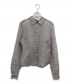 AMOMENTOアモーメント）の古着「SHEER SLIM RT SHIRTS」｜グレー