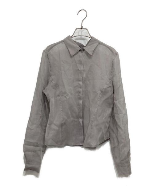 AMOMENTO（アモーメント）AMOMENTO (アモーメント) SHEER SLIM RT SHIRTS グレー サイズ:１の古着・服飾アイテム