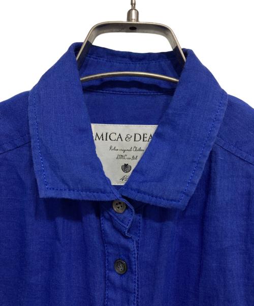 MICA&DEAL（マイカアンドディール）MICA&DEAL (マイカアンドディール) リネンオーバーダイシャツ ブルー サイズ:FREEの古着・服飾アイテム