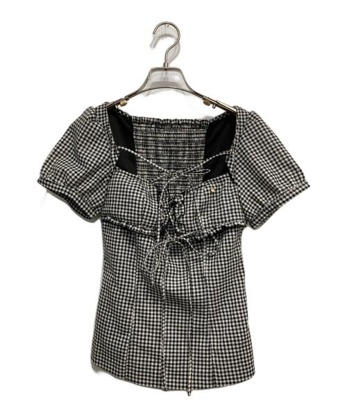 ANDMARY（アンドマリー）ANDMARY (アンドマリー) Dorothy gingham check set up ホワイト×ブラック サイズ:Freeの古着・服飾アイテム
