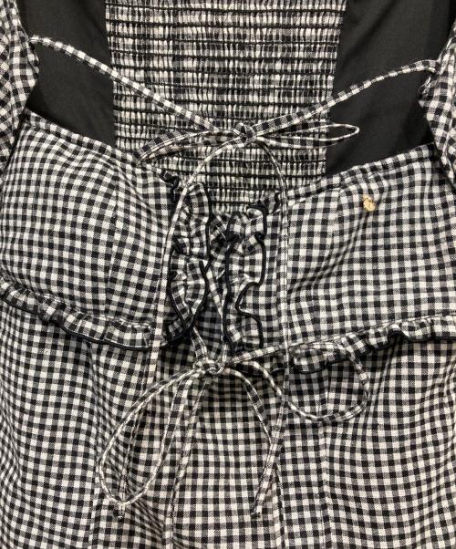 ANDMARY（アンドマリー）ANDMARY (アンドマリー) Dorothy gingham check set up ホワイト×ブラック サイズ:Freeの古着・服飾アイテム