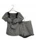 ANDMARY（アンドマリー）の古着「Dorothy gingham check set up」｜ホワイト×ブラック