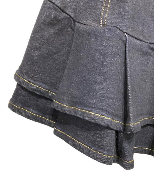 darich（ダーリッチ）darich (ダーリッチ) ダブルプリーツデニムミニワンピース インディゴ サイズ:Freeの古着・服飾アイテム