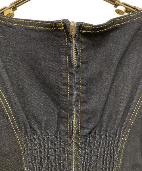 darich（ダーリッチ）darich (ダーリッチ) ダブルプリーツデニムミニワンピース インディゴ サイズ:Freeの古着・服飾アイテム