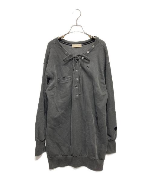 ANDMARY（アンドマリー）ANDMARY (アンドマリー) Loose ribbon set up グレー サイズ:Fの古着・服飾アイテム