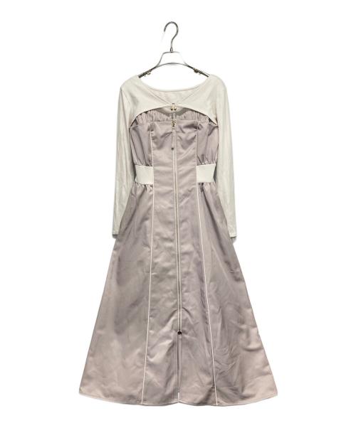 Crayme（クレイミー）Crayme (クレイミー) Front Zip Line Dress Set ベージュ サイズ:Fの古着・服飾アイテム