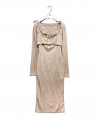 ANDMARYアンドマリー）の古着「Roy velour set long dress」｜ピンク