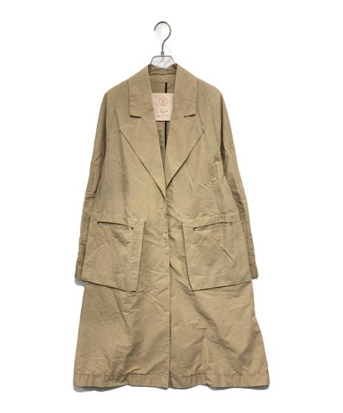 TELA（テラ）tela (テラ) コットンチェスターコート ベージュ サイズ:Ｉ 42の古着・服飾アイテム