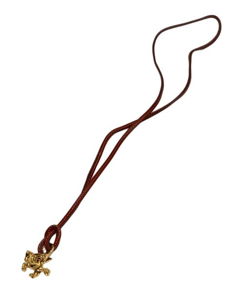 HERMES（エルメス）HERMES (エルメス) ペガサスカデナネックレス ブラウン×ゴールドの古着・服飾アイテム