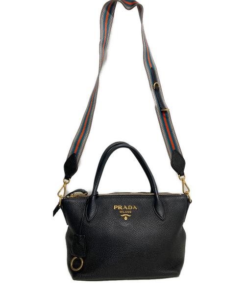 PRADA（プラダ）PRADA (プラダ) 2WAYショルダーバッグ ブラックの古着・服飾アイテム