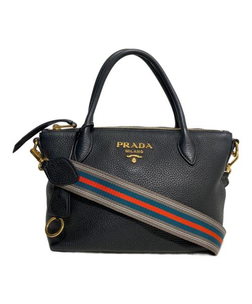 PRADA（プラダ）PRADA (プラダ) 2WAYショルダーバッグ ブラックの古着・服飾アイテム