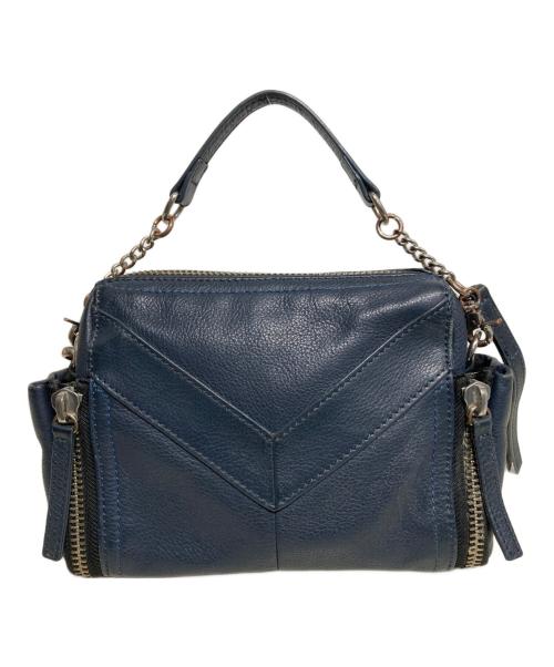 DIESEL（ディーゼル）DIESEL (ディーゼル) ジップデザインハンドバッグ ネイビー サイズ:-の古着・服飾アイテム