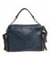 DIESEL (ディーゼル) ジップデザインハンドバッグ ネイビー サイズ:-：9000円