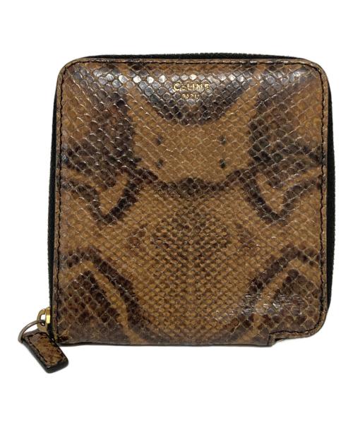 CELINE（セリーヌ）CELINE (セリーヌ) ジップウォレット ブラウンの古着・服飾アイテム