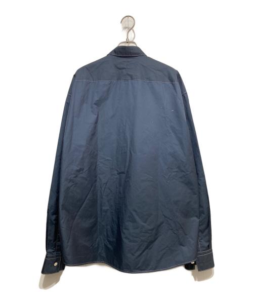 HERMES（エルメス）HERMES (エルメス) マルチポケットシャツ ネイビー サイズ:40の古着・服飾アイテム