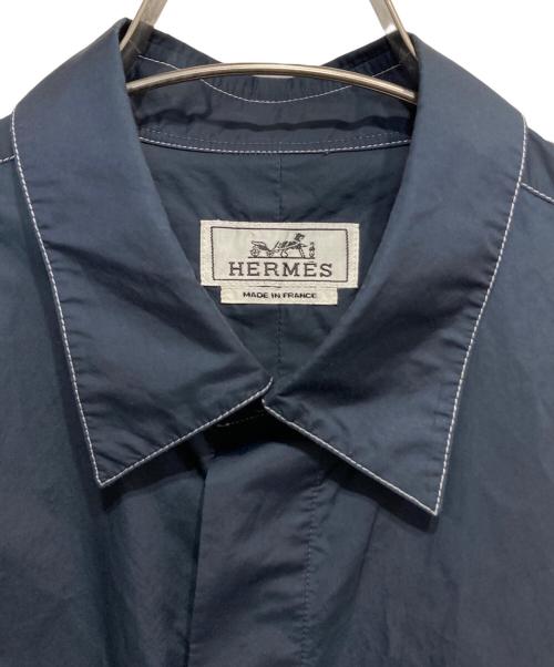 HERMES（エルメス）HERMES (エルメス) マルチポケットシャツ ネイビー サイズ:40の古着・服飾アイテム