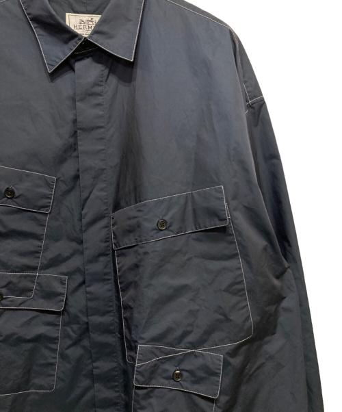 HERMES（エルメス）HERMES (エルメス) マルチポケットシャツ ネイビー サイズ:40の古着・服飾アイテム