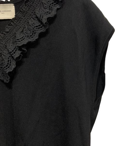 UNITED ARROWS（ユナイテッドアローズ）UNITED ARROWS (ユナイテッドアローズ) スカラップレース フリルベスト ブラック サイズ:-の古着・服飾アイテム