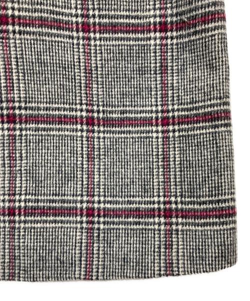 JOHN ELLIOTT（ジョン エリオット）JOHN ELLIOTT (ジョン エリオット) チェックステンカラーコート グレー サイズ:2の古着・服飾アイテム