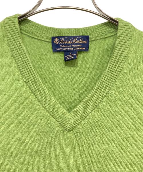 BROOKS BROTHERS（ブルックスブラザーズ）BROOKS BROTHERS (ブルックスブラザーズ) 3 ply scottish cashmere sweater グリーン サイズ:Sの古着・服飾アイテム