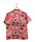 UNIONユニオン）の古着「SNAPSHOT WOVEN S/S SHIRT」｜ピンク