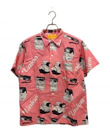UNION（ユニオン）の古着「SNAPSHOT WOVEN S/S SHIRT」｜ピンク