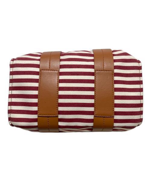 MARNI（マルニ）MARNI (マルニ) ボーダーキャンバストートバッグ レッド×ホワイトの古着・服飾アイテム