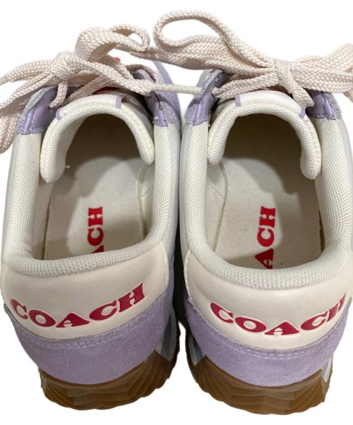 COACH（コーチ）COACH (コーチ) ランナースニーカー パープル サイズ:24の古着・服飾アイテム