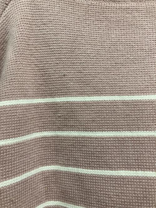 HER LIP TO（ハーリップトゥ）HER LIP TO (ハーリップトゥ) Striped Turtleneck Knit Pullover ピンク サイズ:Fの古着・服飾アイテム