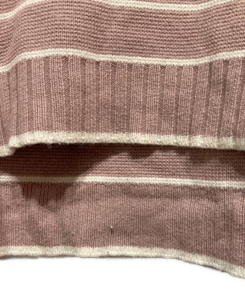 HER LIP TO（ハーリップトゥ）HER LIP TO (ハーリップトゥ) Striped Turtleneck Knit Pullover ピンク サイズ:Fの古着・服飾アイテム